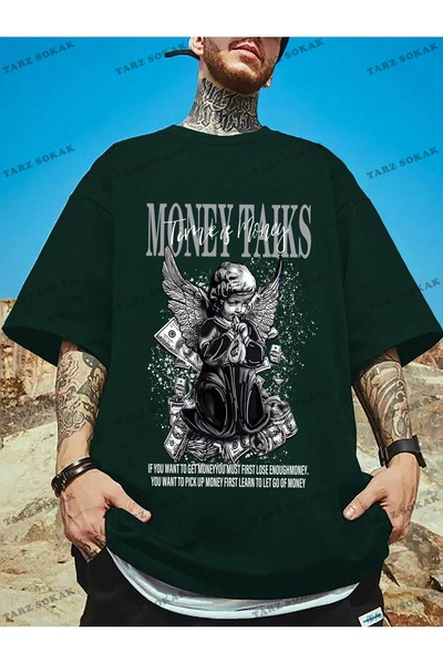 Tarzsokak Tricou grafic pentru bărbați KOD Trend Street Life cu slogan și fig...