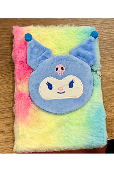 Meyra Accessories 1 bucă caiet drăguț cu portofel Kuromi Stitch, caiet de plu...