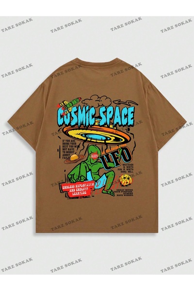 Tarzsokak Tricou grafic pentru bărbați cu slogan și extratereștri KOD Trend S...