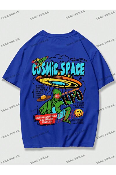 Tarzsokak Tricou grafic pentru bărbați cu slogan și extratereștri KOD Trend S...