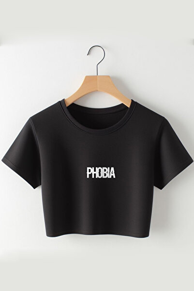 Vordevia Majica Phobia Štampano Skraćeni kroj