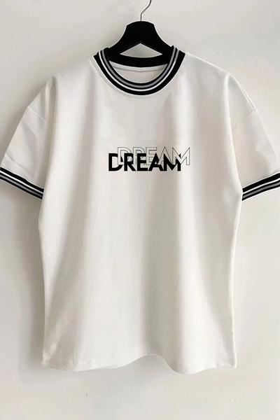 Vordevia Dream Štampano Oversize kroj Sa rebrastim detaljima okrugla kragna m...