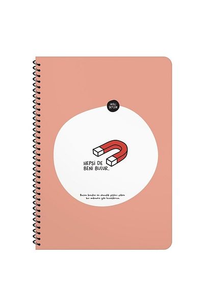 KESKİN COLOR Sharp Color Feeling Things A4 80 YpChecked Spiral Sticker Notebook All Finds Me