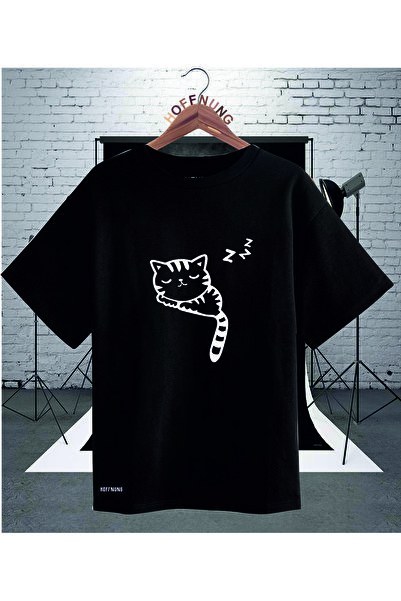 HOFFNUNG Sleeping pisică Imprimare unisex tricou