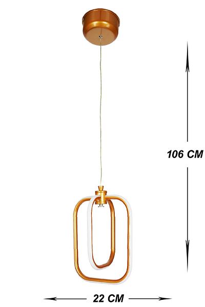 VENON 3-color IridescentGoldLed Chandelier - Lighting andRehdaSingle