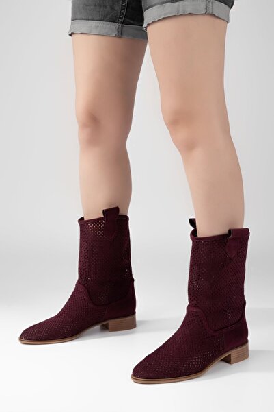 Tibu Ayakkabı Alex Short Summer Boots - Claret Red