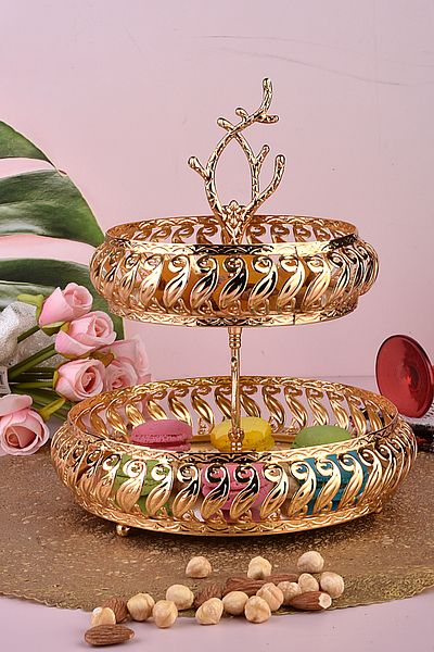 AVMSTORE Two Tiers Luxury Gold Presentation Holder