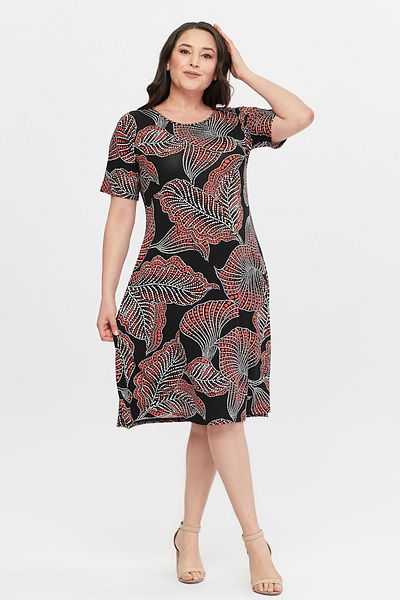 Alesia Viscose Floral Patterned Short Sleeve Dress