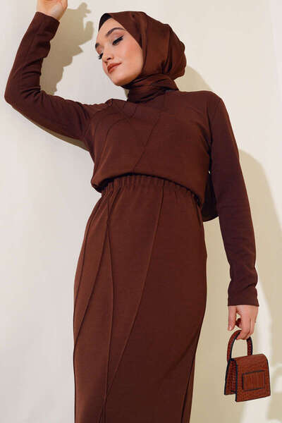 VOLT CLOTHİNG Dupla öltöny csíkos szoknyával