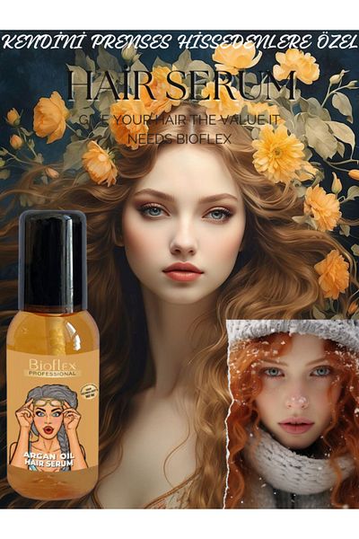 Bioflex 100 Ml Argan Hair Serum - Special Care Oil for Slow Growth and Damaged Hair