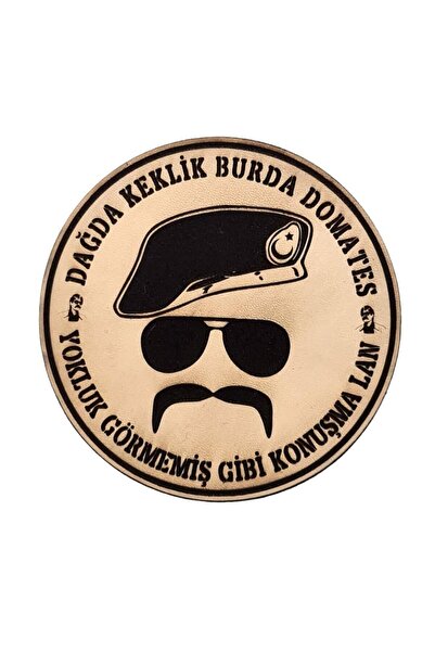 Seyhan Askeri Malzeme Dağda Keklik Burda Domates Deri Peç - Arma - Askeri Patch