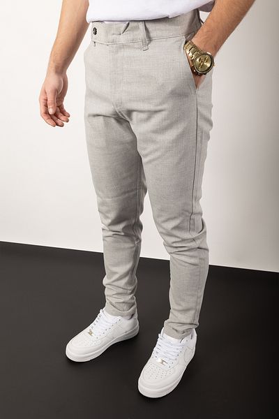 WAMOSSALAPLI Υφασμάτινο παντελόνι Slim Cut
