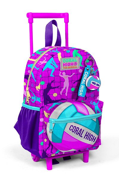 Coral High Rucsac cu model roz mov pentru volei Little Nest Squeegee - două compartimente 24061