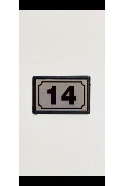temiz iş Yapışkanlı Kapı Numarası Alüminyum 14 No