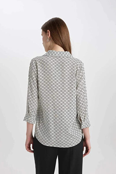 DeFacto Γυναικείο πουκάμισο K6402az/wt34 Λευκό