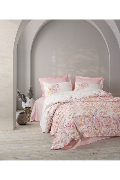 Cotton Box Set cuvertură dublu Bohemian Muna Pink