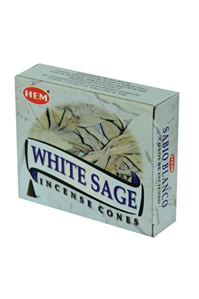 Genel Markalar Hem Beyaz Adaçayı Kokulu 10 Konik Tütsü - White Sage Incense Con
