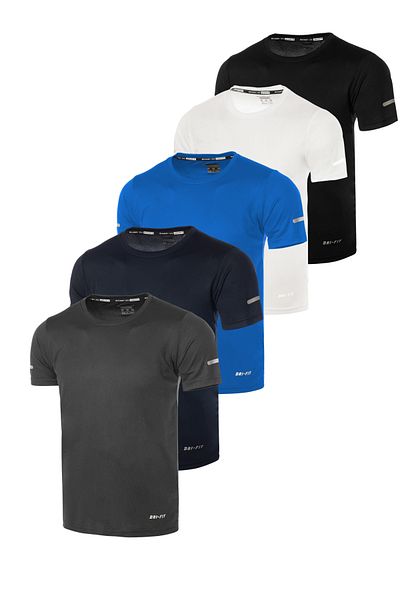 GHASSY CO. Ghassy Co. Tricou de zi cu zi pentru bărbați, Dry Fit, care elimină umezeala