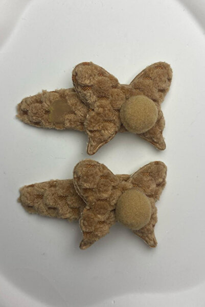 Jaida Moda Cataramă dublă cu știfturi model fluture maro pentru femei