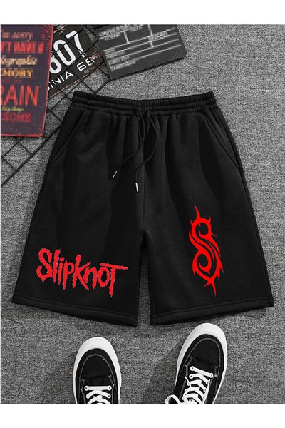 Revasser Unisex Slipknot Custom potištěné barevné krátké česané bavlněné šortky