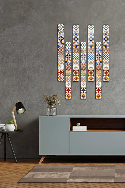 Decorita Dekor Camı | Modern Çini Desen | 7'li Takım | 5cm x 50cm