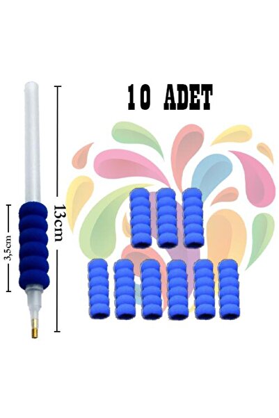 Movas Sanat Kalem I?çin Lacivert Sünger Parmak Tutucu - 10'lu Paket | Mozaik ...