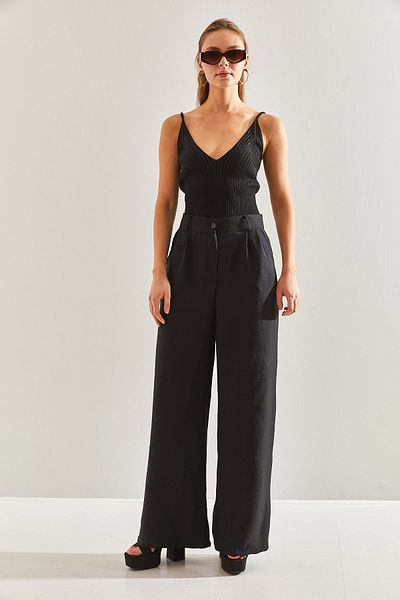 Bianco Lucci Palazzo-Hose aus Leinen-Viskose für Damen60171019