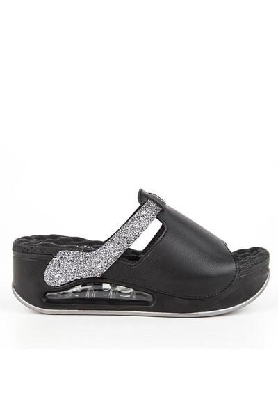 Muya Libra 31214 - Anatomical Air Max Women's Slippers, Black-Black