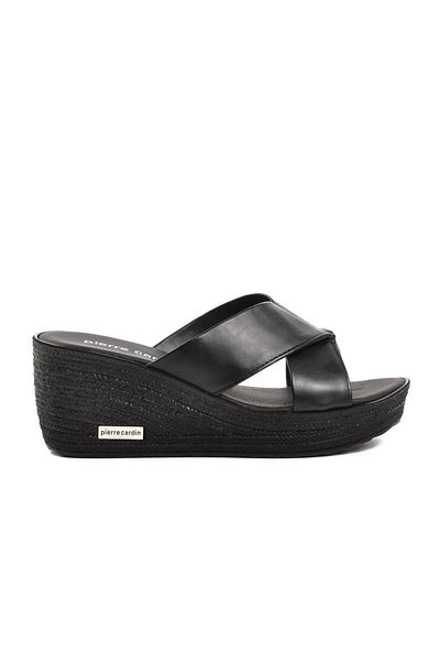 Pierre Cardin 3513 Papuci de damă cu talpă cu umplere neagră
