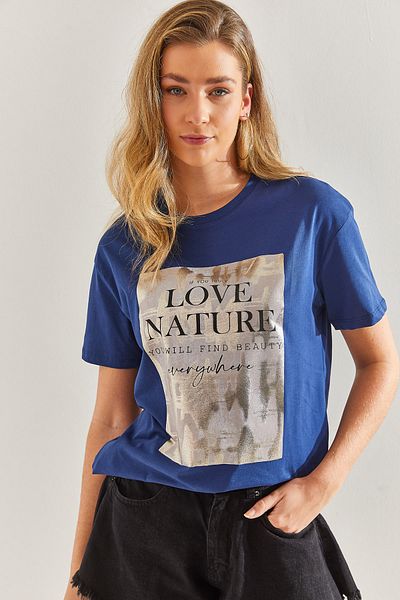 Bianco Lucci Women's Printed Combed Cotton Tshirt60171020