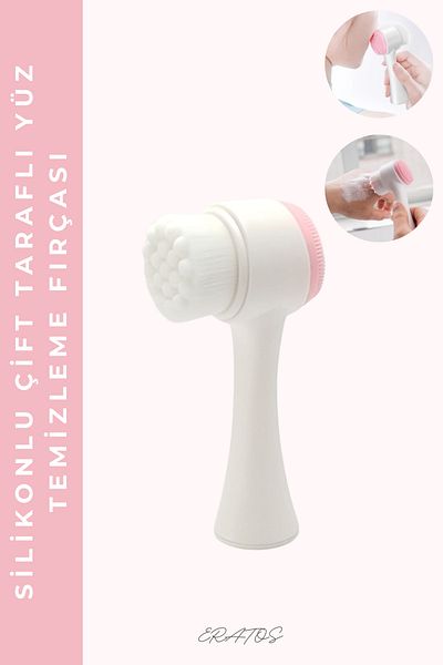 ERATOS Double Sided Facial Cleansing Brush - Extra Soft Material Brush with Silicone