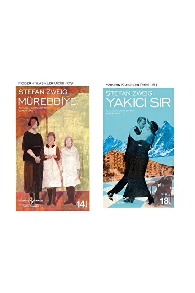 TÜRKİYE İŞ BANKASI KÜLTÜR YAYINLARI Stefan Zweig 2'li Set- Mürebbiye / Yakıcı...