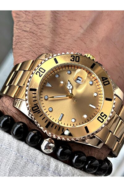 CAPTAİN POLO Premium Serisi Lüks Metal Kordon Erkek Kol Saati-Bileklik Hediyeli