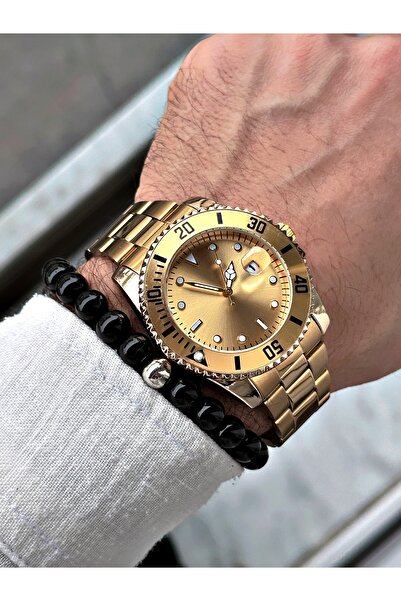 CAPTAİN POLO Premium Serisi Lüks Metal Kordon Erkek Kol Saati-Bileklik Hediyeli