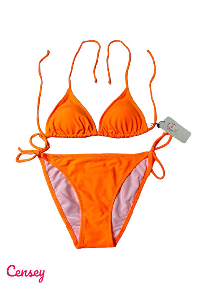 CENSEY İp Detaylı,Boyundan Bağlamalı,Ayarlanabilir İpli Bikini Takım
