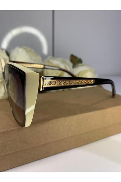 ROYALTY JEWELRY CREAM EDGE DETAIL WOMEN'S SUNGLASSES