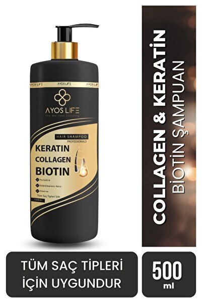 Ayoslife Besleyici Keratin Kolajen Bioten Şampuan 500 ml