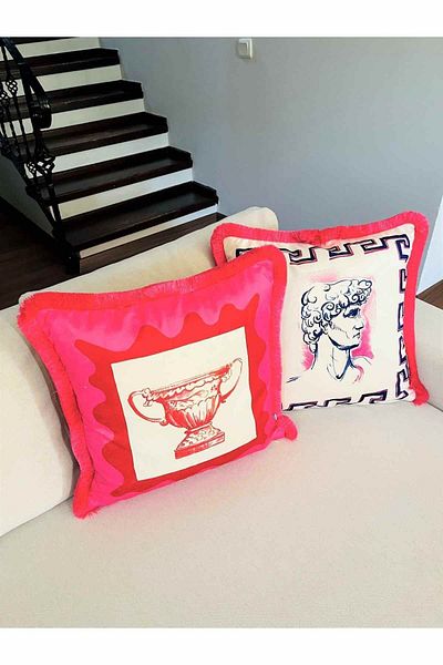 ge living غطاء وسادة مزخرف بنمط ماركوس أنتونوس - سلسلة التراث 50 × 50