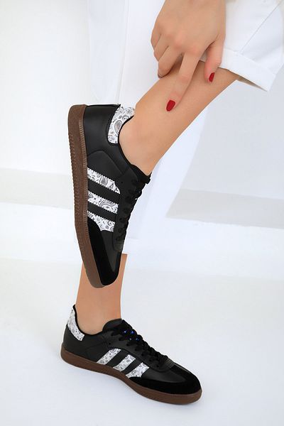 SOHO Black-White Unisex Sneaker 18952