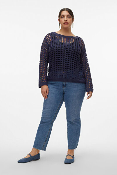 Veromoda Curve VMCIBIZA LS BOATNECK KRÁTKÝ PULLOVER CUR