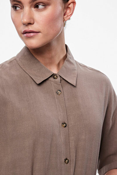 PIECES PLÁNĚNÉ KOŠILE PCVINSTY SS ŠATY NOOS BC