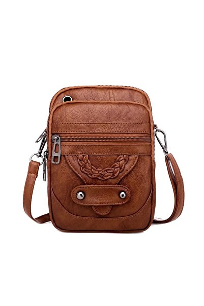 Choice حقيبة كتف من الجلد الناعم من البولي يوريثان، سعة كبيرة، حقيبة كتف كاجو...