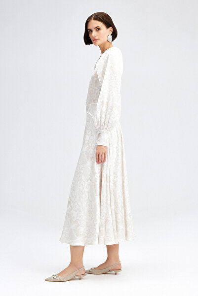 Touché Privé SHOULDER DETAIL PATTERNED DRESS