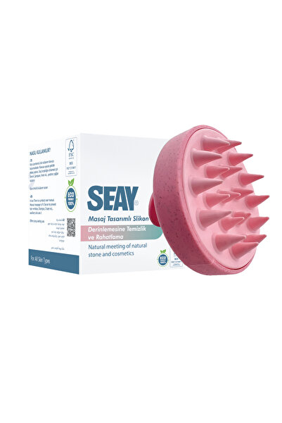 Seay Saç Bakım Fırçası, Saç Derisine Masaj Yapan Şampuan Tarağı, Duş Fırçası Slikon Saç Masaj Tarağı