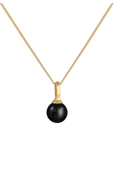 Nenalina Halskette Damen Bead Synthetische Perle Rund Klassisch In 925 Sterling Silber