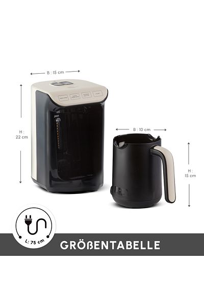 Karaca Hatır Roast Türkische Kaffeemaschine Creme 5 Tassen Kapazität Viel Schaum,;535W,;Sprachwarnung