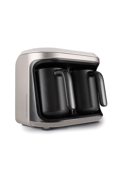 Karaca Hatır Hüps Duet Türkische Kaffeemaschine Beige 1400W Kaffeevollautomat-Coffee Maker, Türkisch