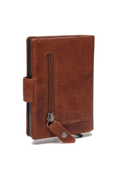The Chesterfield Brand Antique Buff Credit card case RFID protection Leather 7 cm