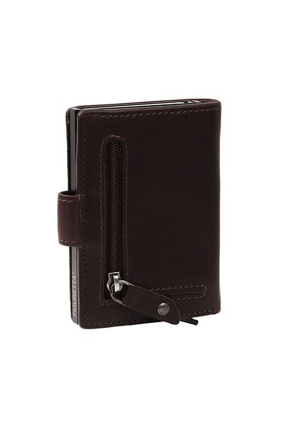 The Chesterfield Brand Wax Pull Up Credit card case RFID protection Leather 7 cm