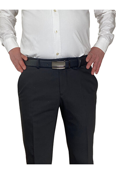 GoDeri 100% جلد طبيعي، إبزيم صدفي، أسود كلاسيكي، حزام بنطلون قماش 3.5 سم_alt_ciz_black_flotter